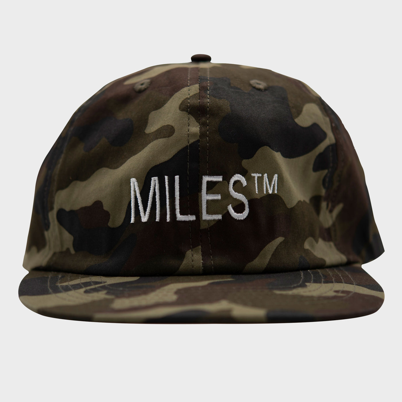 Miles Logo Hit 6 Panel Hat Camo