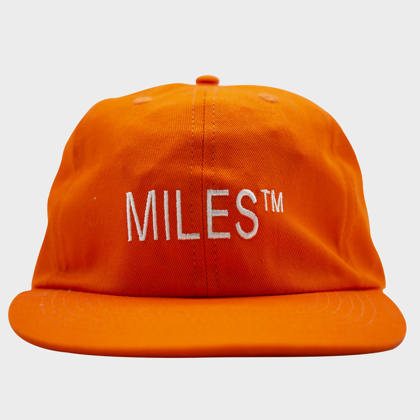 Miles Logo Hit 6 Panel Hat Safety Orange