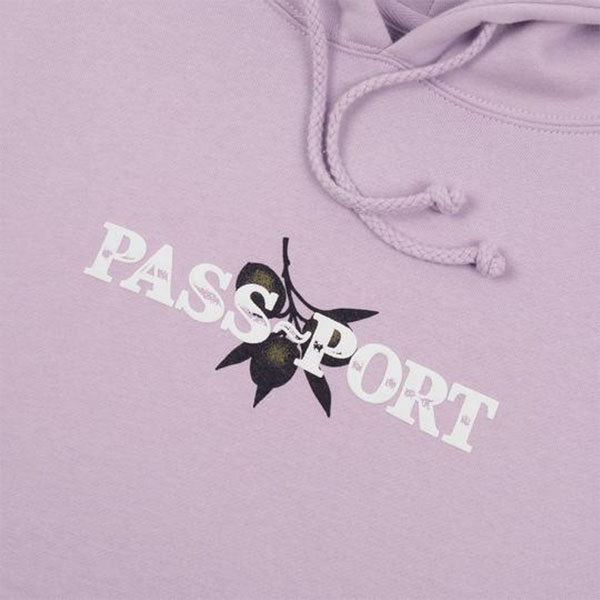 Passport - Olive Puff Print Hoodie - Lavender L