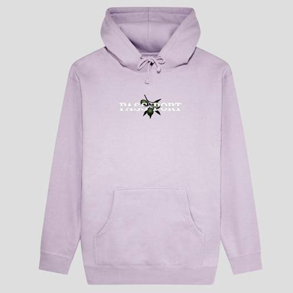 Passport - Olive Puff Print Hoodie - Lavender S